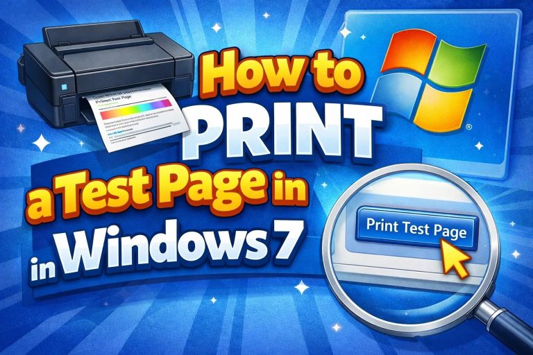 How to print a test page in Windows 7