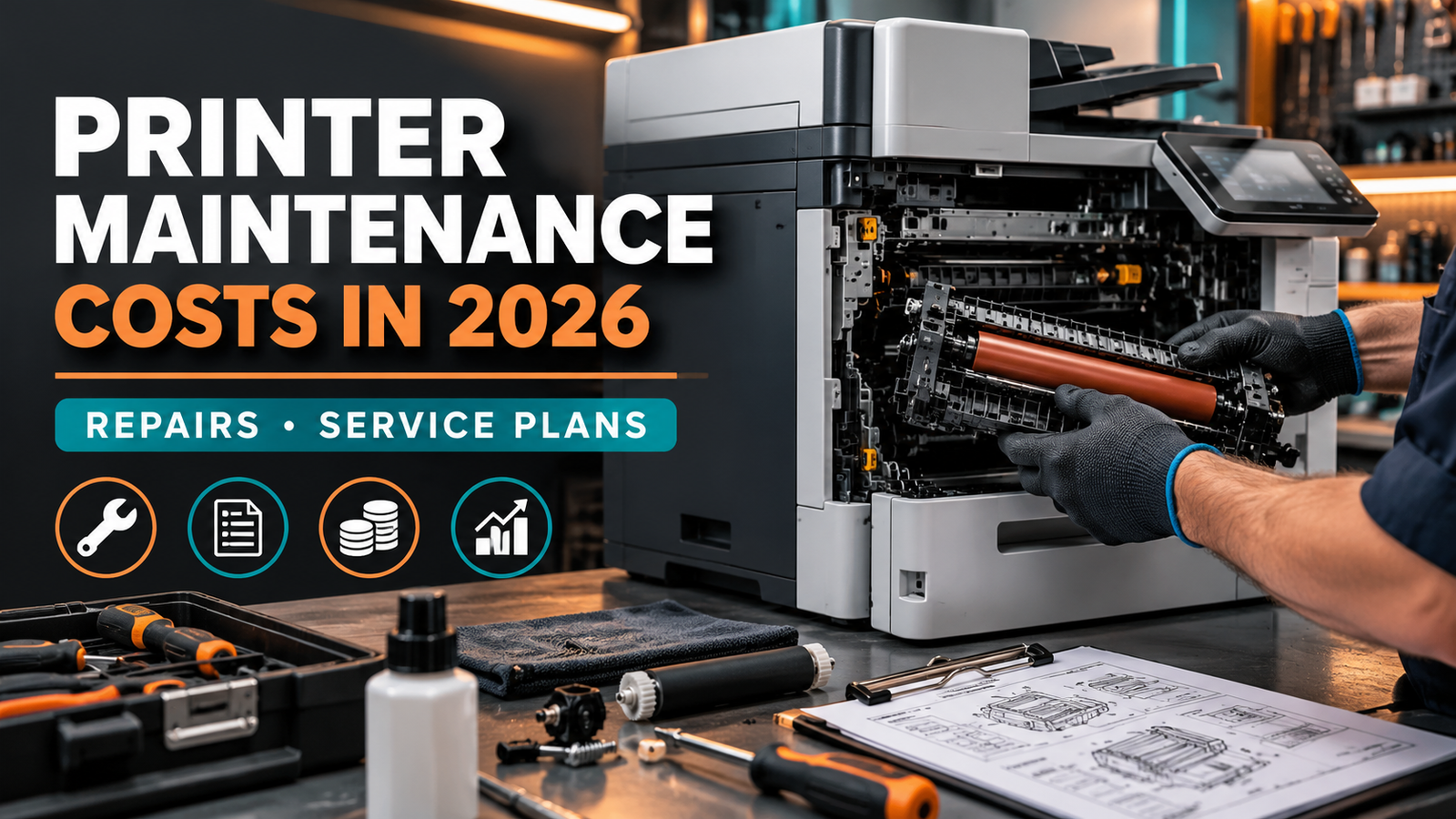Commercial Printer Maintenance Cost in 2026: Repair Prices, Service Contracts, and Ways to Save Money